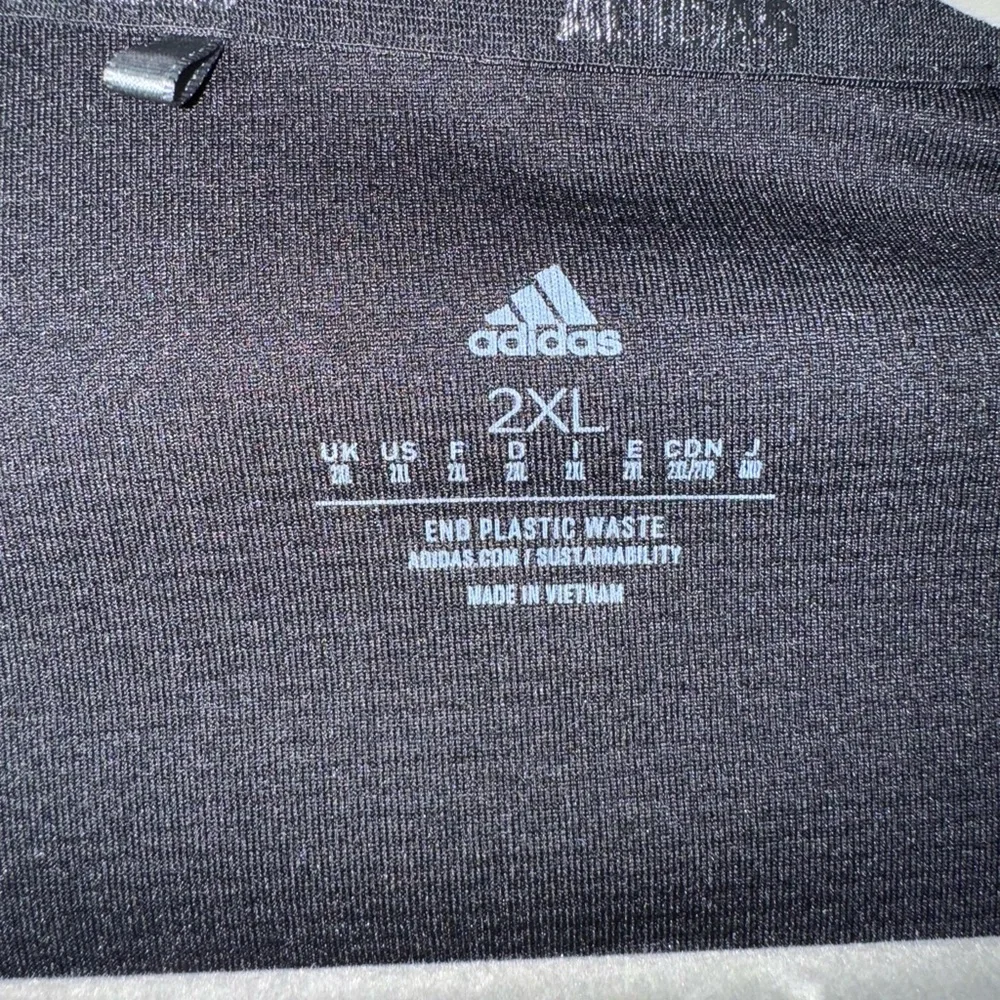 Adidas Men’s Black Quarter Zip Black/Grey 2XL - Picture 4 of 4